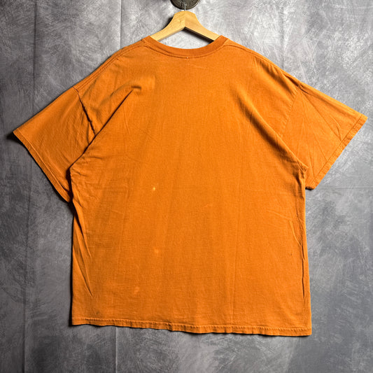 00s Orange Texas Longhorns Hand Sign Language Shirt 4593