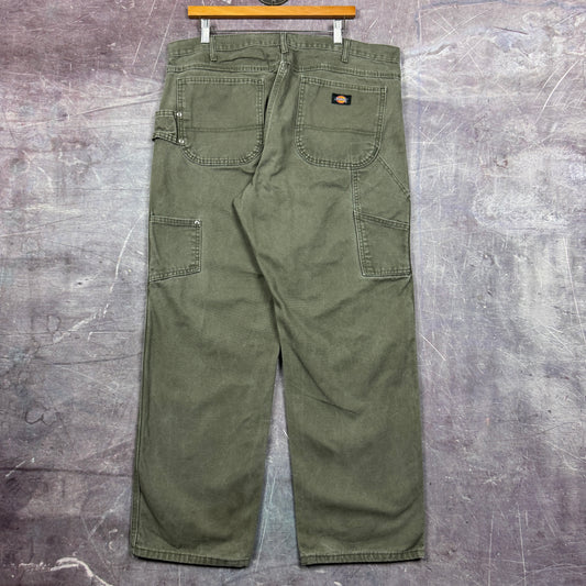 Early 00s Green Dickies Carpenter Work Pants 39x30.5 2179