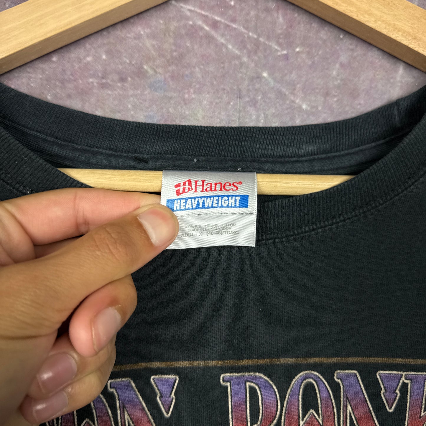 Early 00s Faded Black Jason Bonham Graphic Shirt L 2858