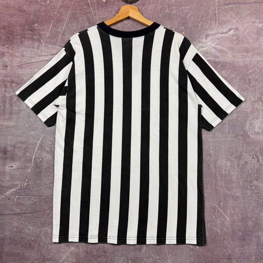 90s Black & White Striped Jim Bean Shirt 3679