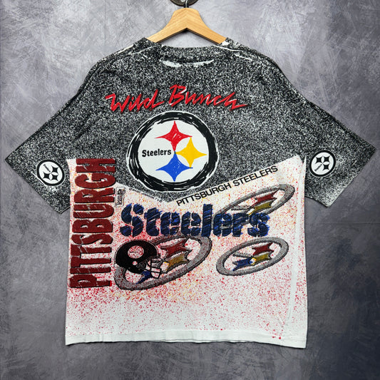 90s Pittsburgh Steelers All Over Print Shirt 4192