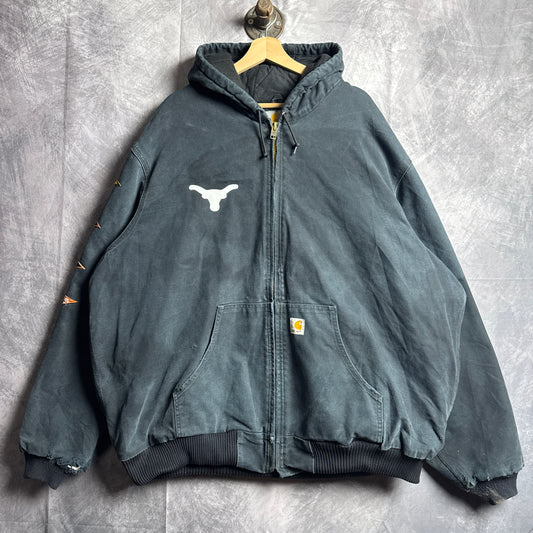 90s Black Texas Longhorns Carhartt Active Jacket 4448