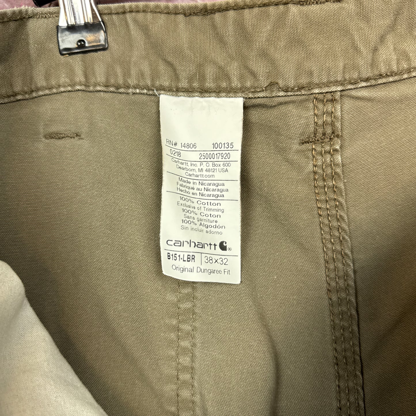 00s Green Carhartt Shorts 36x11 3524