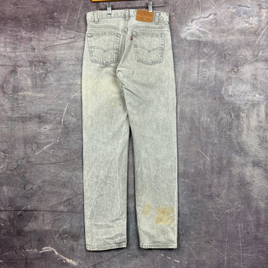 80s Gray Levi's 501 Denim Jeans 28x30 0669