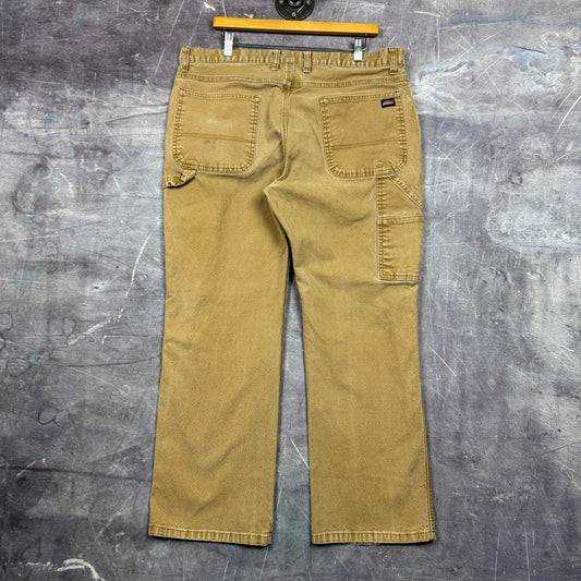 00s Tan Brown Dickies Carpenter Work Pants 36x29 0435