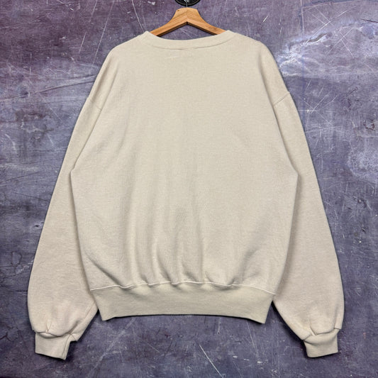 90s Tan Brown Russell Athletic Blank Essential Crewneck Sweatshirt L 1785