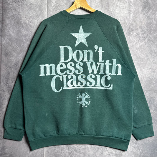 Green Don’t Mess With Classic Texas Longhorns Crewneck Sweatshirt 4400
