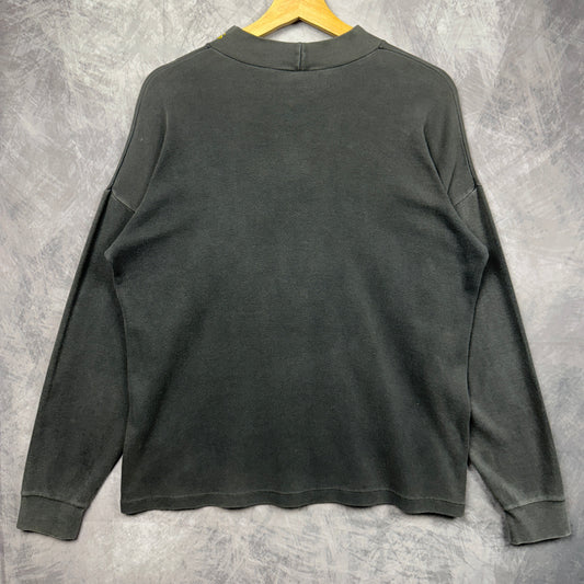 90s Grey Pittsburgh Steelers Mock Neck Longsleeve Shirt 4176