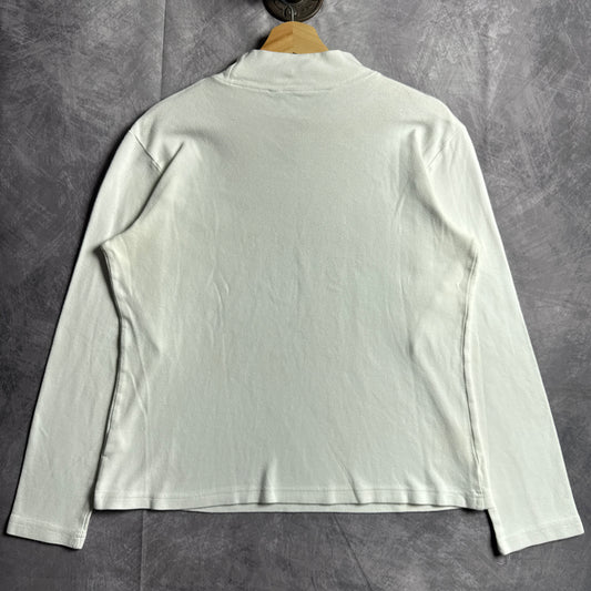 00s White Texas Longhorns Turtle Neck Long sleeve Shirt 4487