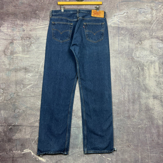 90s Dark Wash Levi's 501 Denim Jeans 35x32 0791