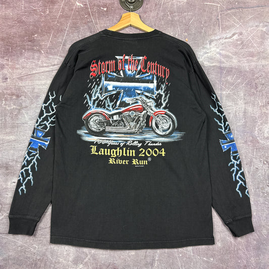 00s Black Lighting Choppers Long Sleeve Shirt L 3060