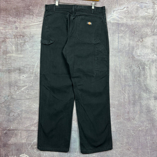 Early 00s Black Dickies Carpenter Work Pants 35x30.5 2433