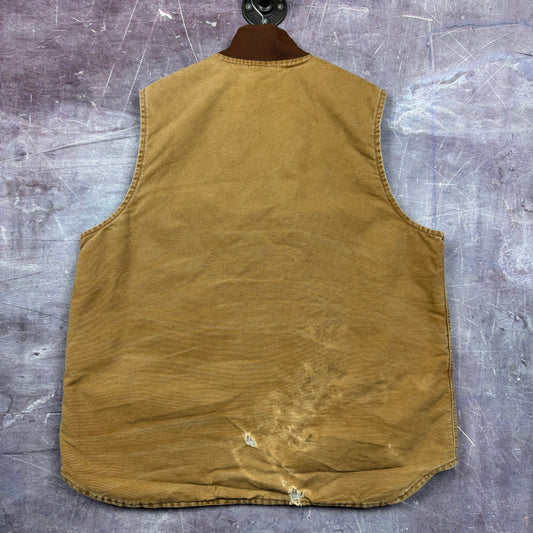 Early 00s Tan Brown Carhartt Work Vest L 2355