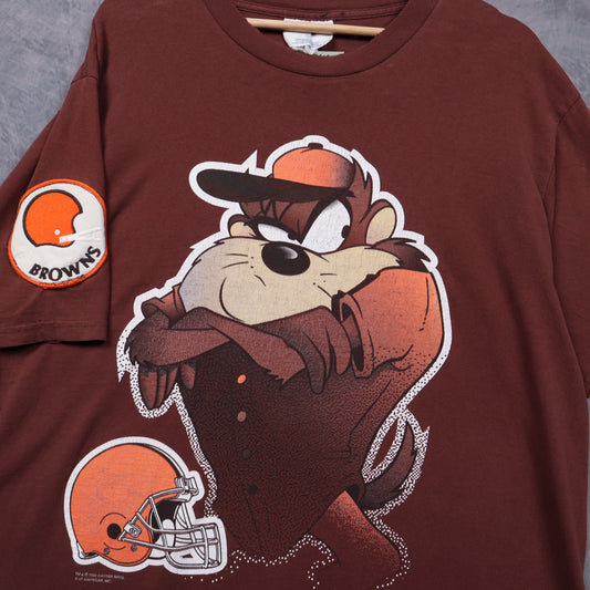 1999 Brown Cleveland Browns Taz Shirt 6638