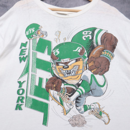 90s White New York Jets Taz Shirt 6642