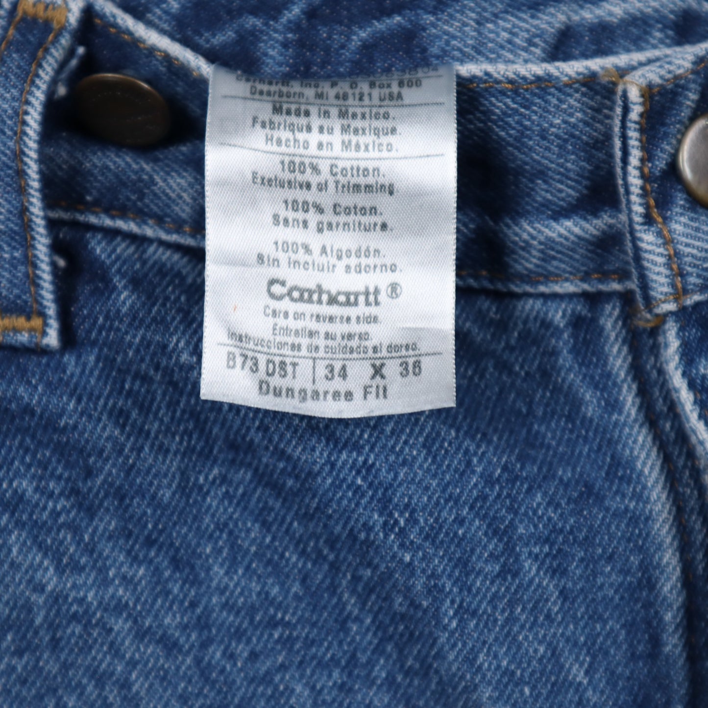 90s Medium Wash Carhartt Double Knee Dungaree Fit Jeans 5047