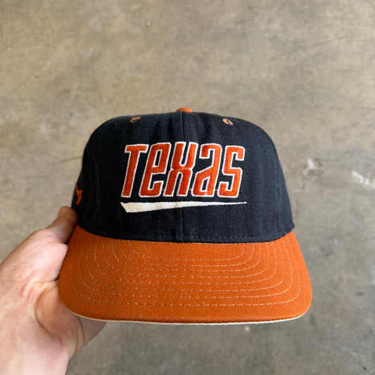 90s Black Texas Longhorns Snapback Hat 5803