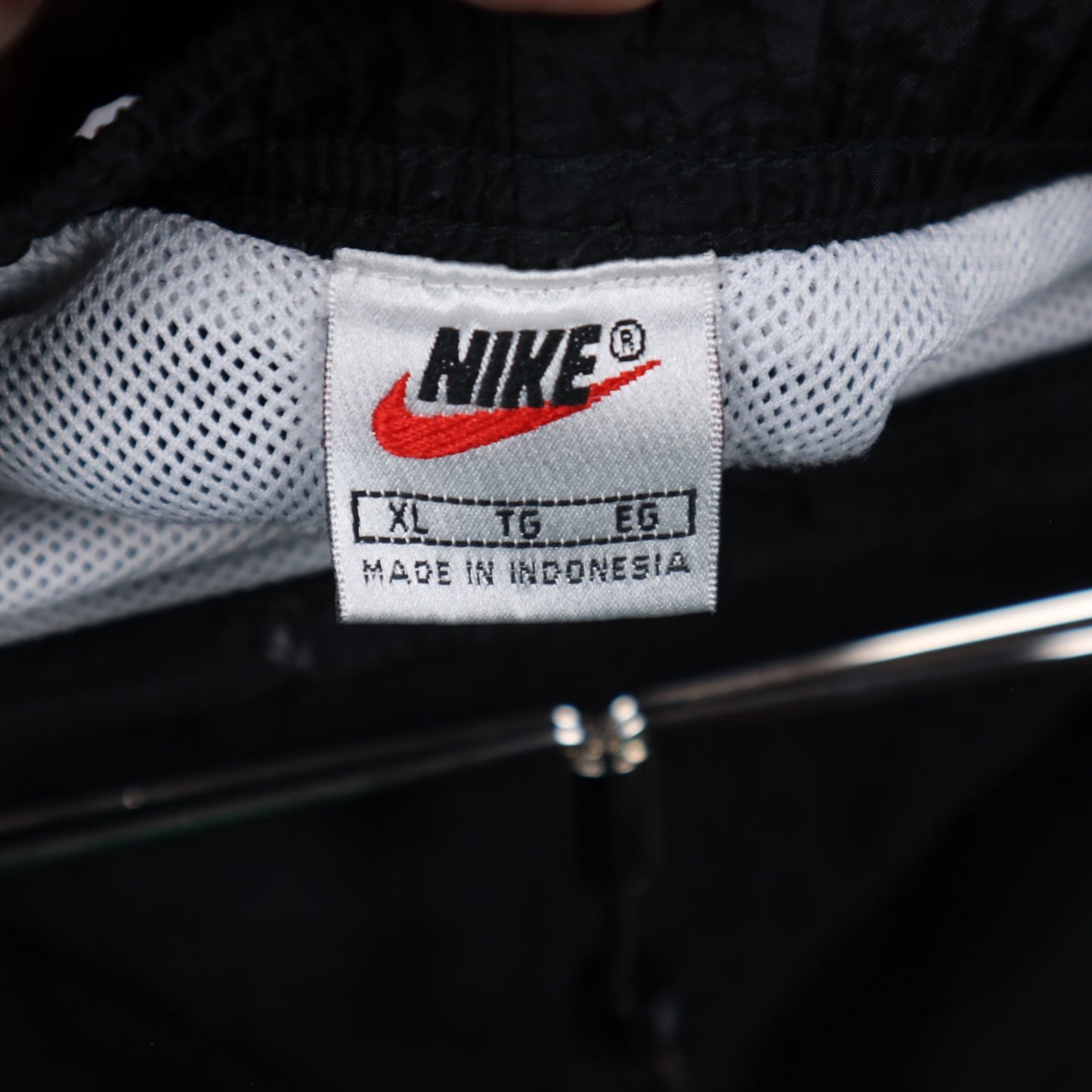 90s Black Nike Swoosh Nylon Shorts 5216