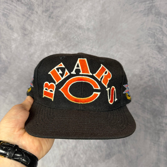 90s Black Chicago Bears Super Bowl XX Champions Snapback Hat 6856