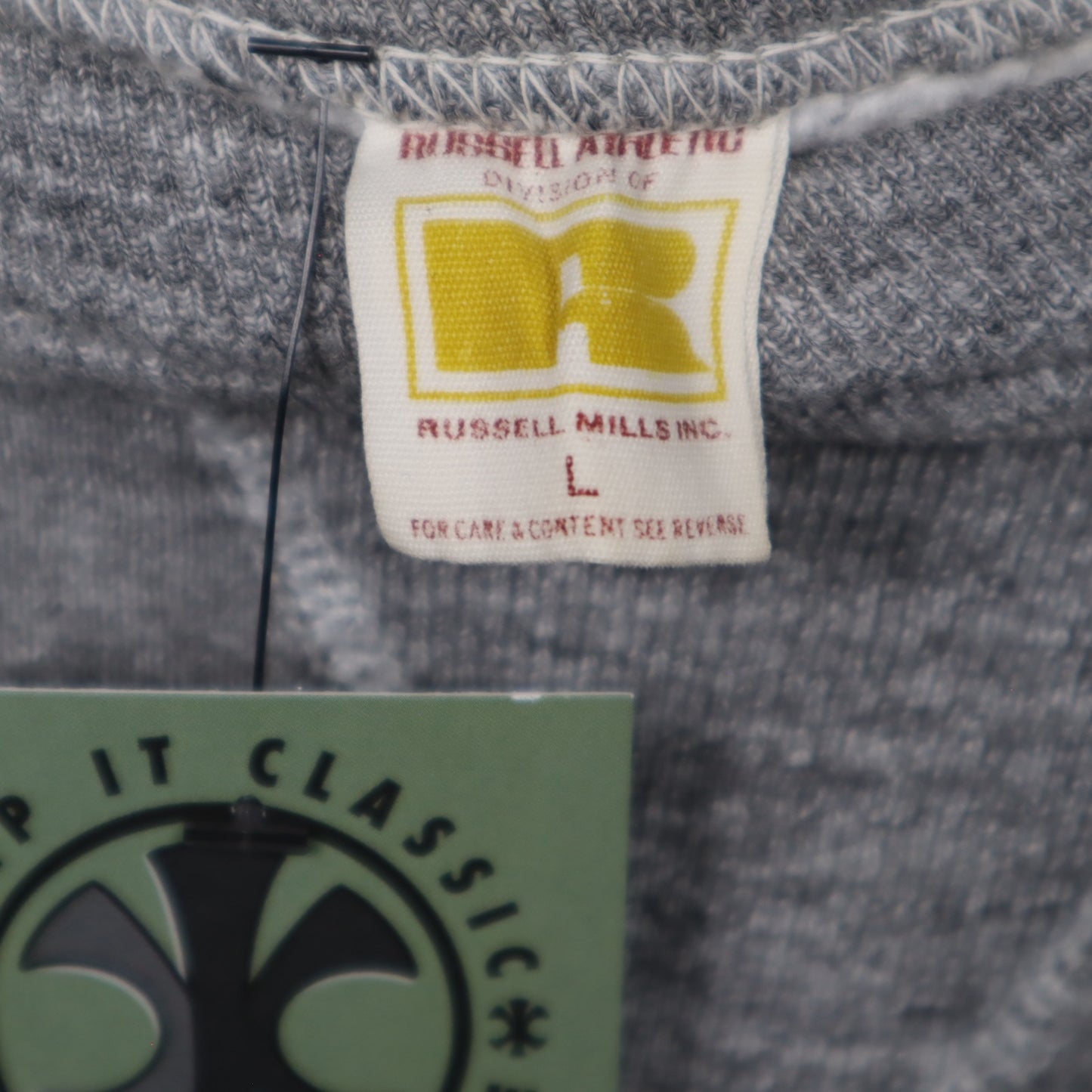 80s Heather Grey Gintaras Russell Athletic V-Stitch Sweatshirt 5576