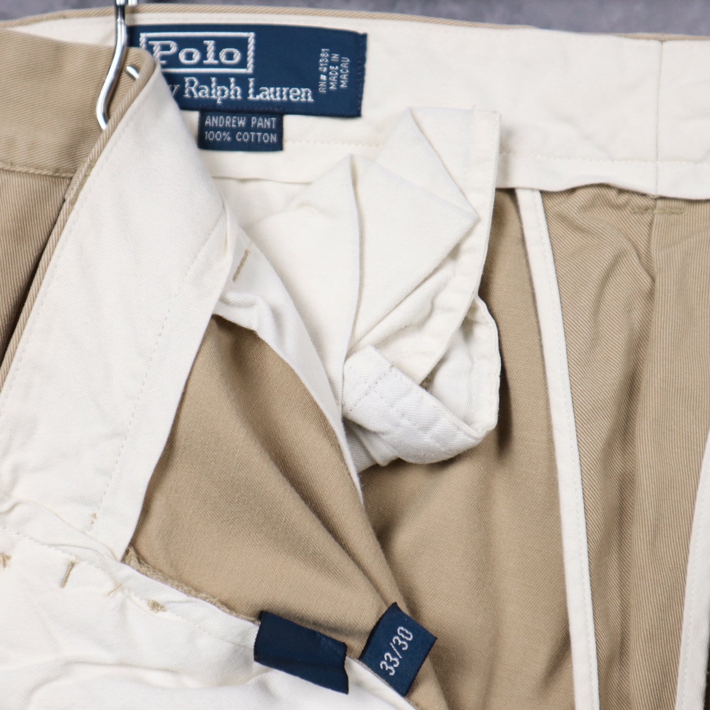 90s Khaki Polo Ralph Lauren Andrew Pant Pleated Chinos 5231