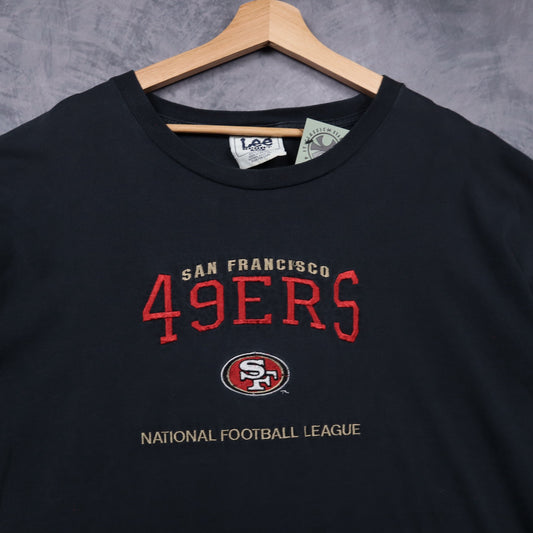 00s Black San Francisco 49ers Embroidered Shirt 6773
