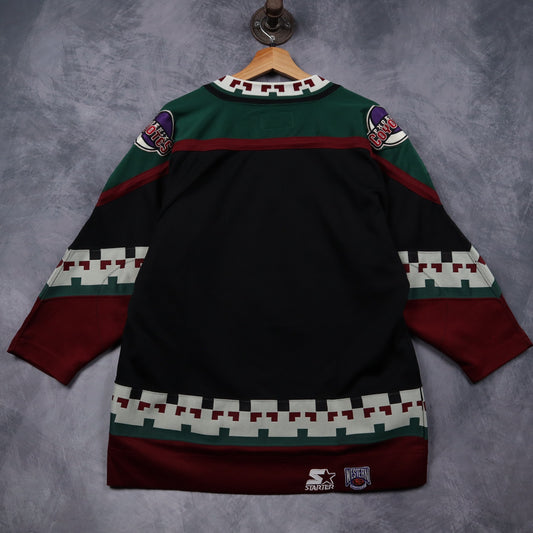 90s Black Phoenix Coyotes Starter Hockey Jersey 4834