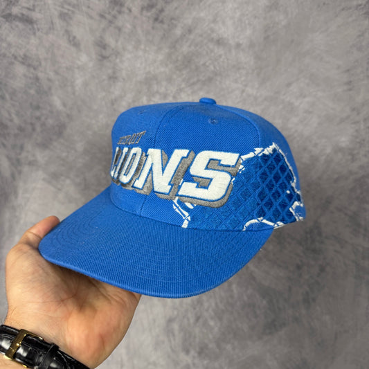 90s Blue Detroit Lions Sports Specialties Snapback Hat 6830