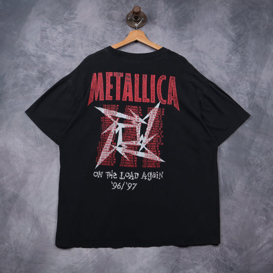 1997 Black Metallica On The Load Again Tour Shirt 4971