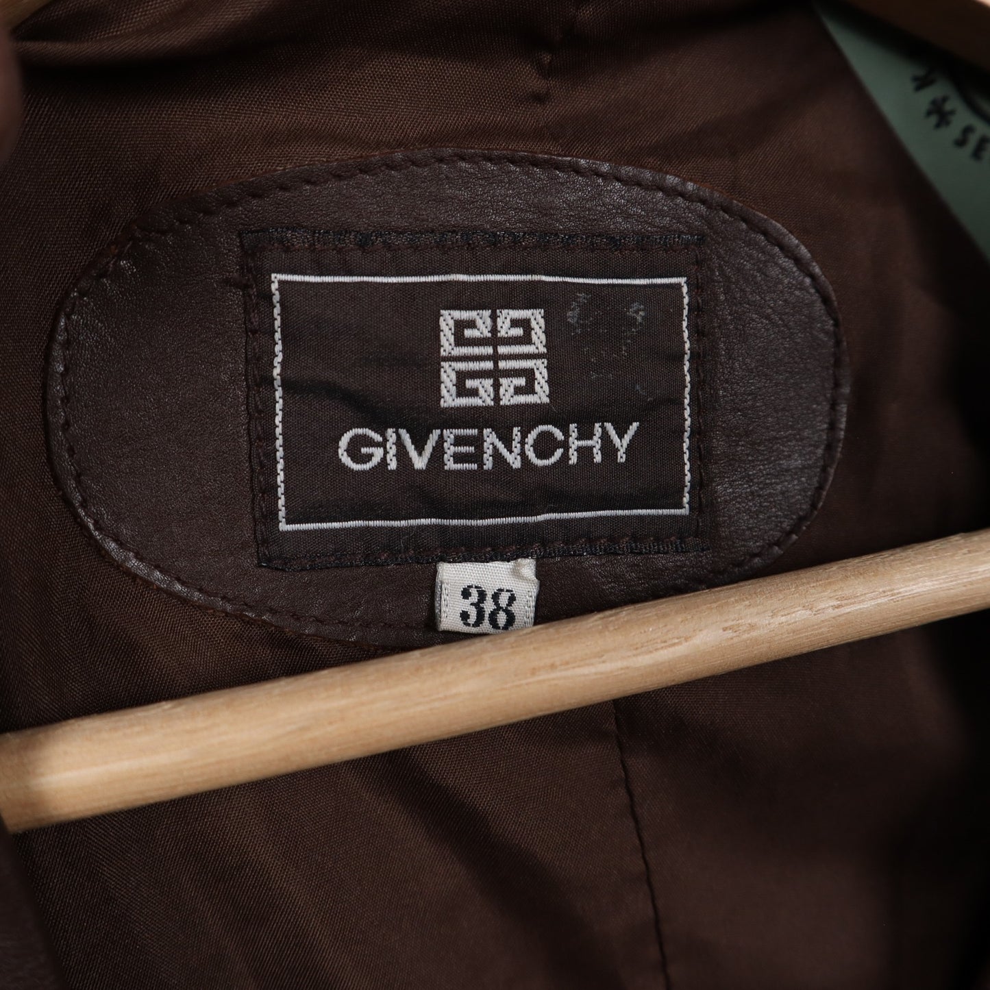 90s Brown Leather Givenchy Blazer 5067