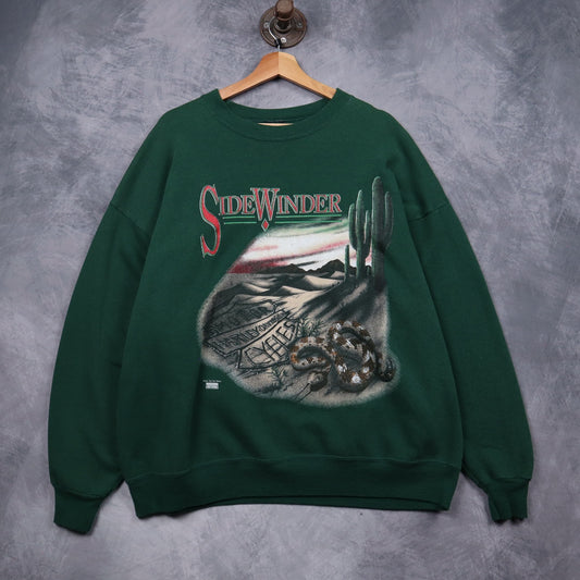 90s Green Harley Davidson Sidewinder Desert Crewneck Sweatshirt 5111