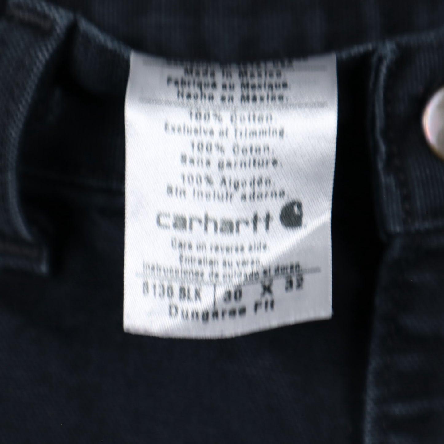 00s Faded Black Carhartt Double Knee Carpenter Work Pants 5089