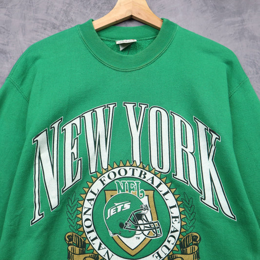 90s Green New York Jets Crewneck Sweatshirt 6423