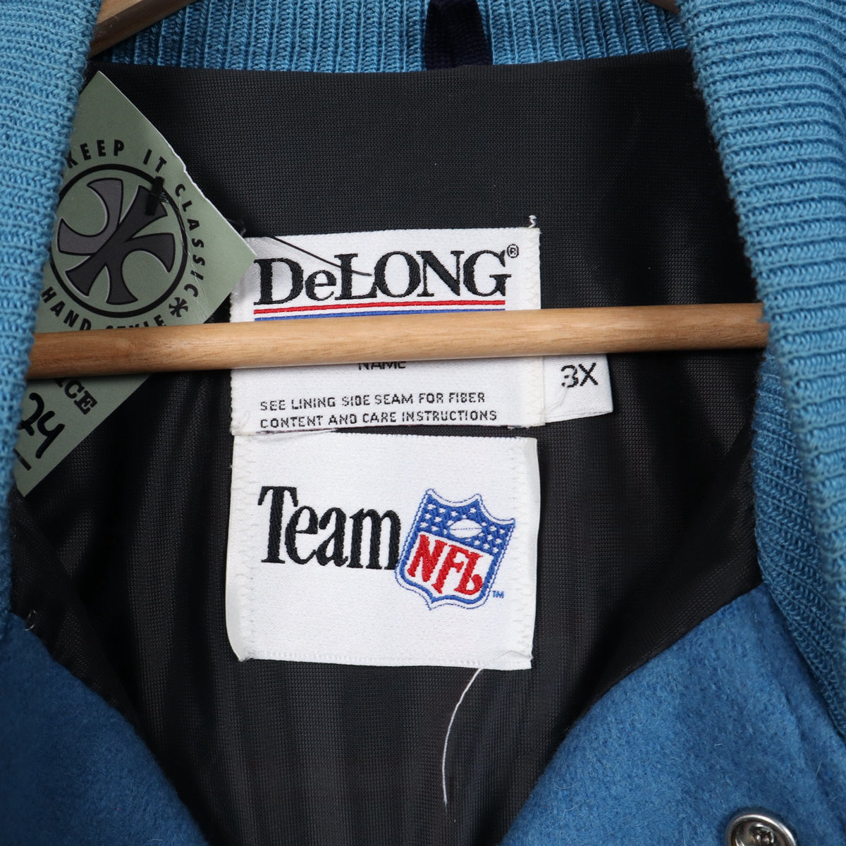 90s Blue Houston Oilers DeLong Varsity Jacket 6513