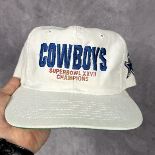 1993 White Dallas Cowboys Superbowl XXVII Champions Snapback Hat 6848