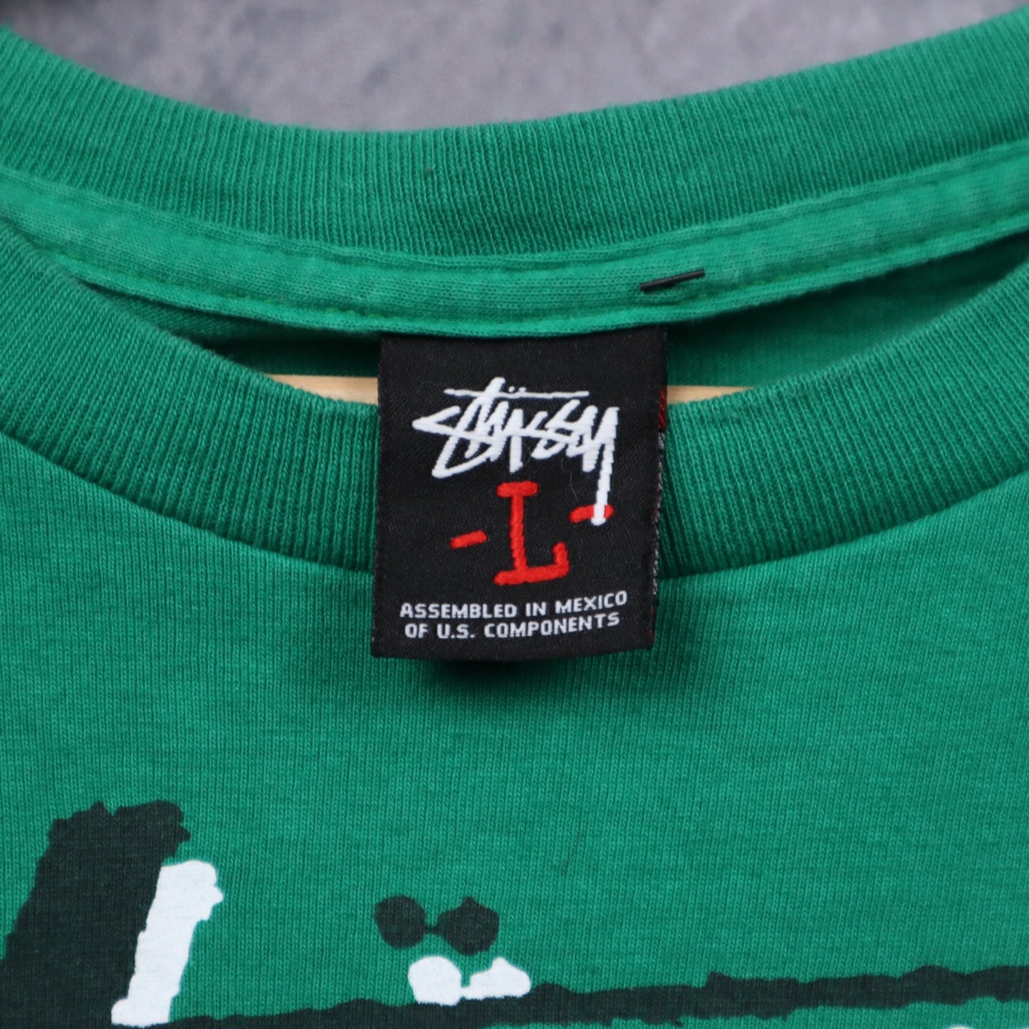 90s Green Stussy Funky Fresh Gear Shirt 4979