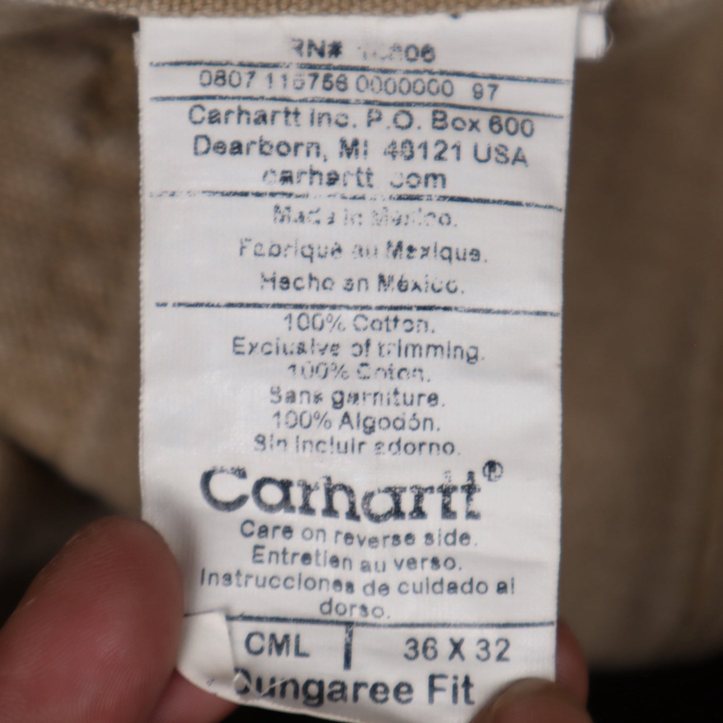 Early 2000s Tan Carhartt Dungaree Fit Carpenter Pants 5223
