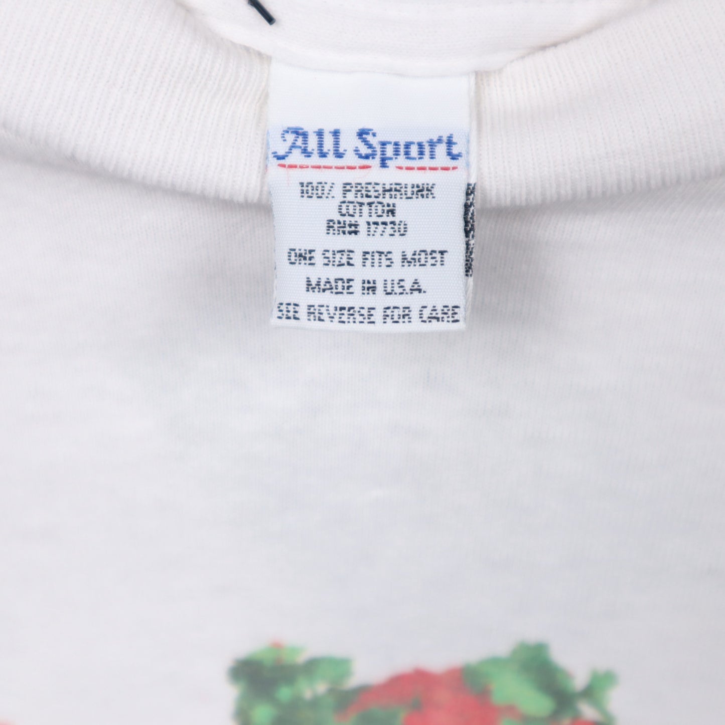 1997 White Anne Geddes Babies In Flower Pots Shirt 5530