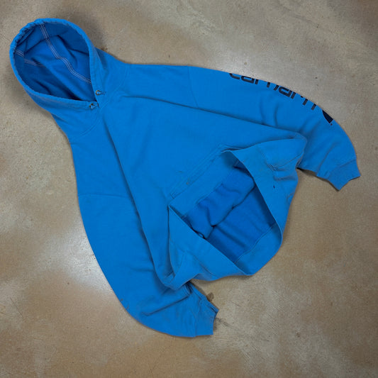 00s Sky Blue Carhartt Essential Hoodie XL V48