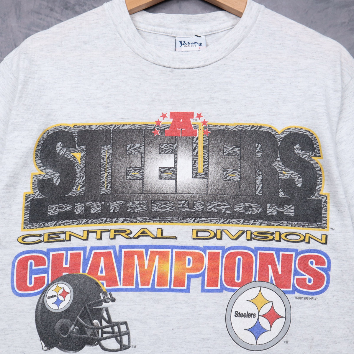 1996 Grey Pittsburgh Steelers Central Division Champions Shirt 6705