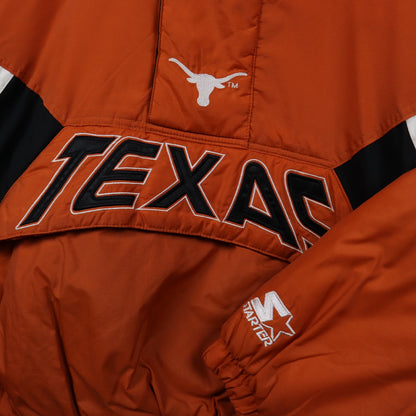 90s Orange Texas Longhorns Starter Hooded Pullover Jacket 5922