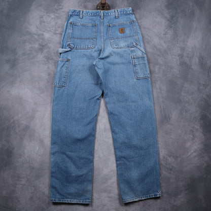 Y2K Light Wash Carhartt Double Knee Dungaree Fit Jeans 5051