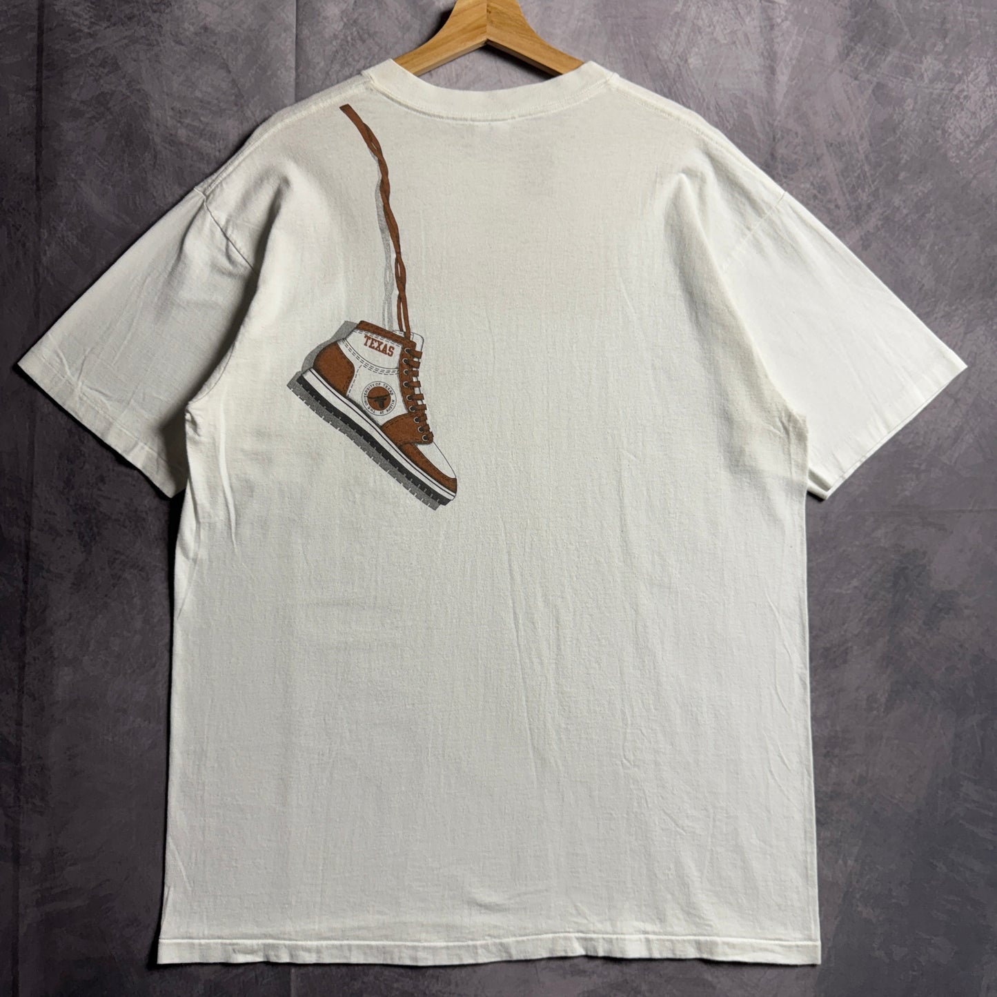 90s White Texas Longhorns Lady Longhorns Shoe Shirt 4596