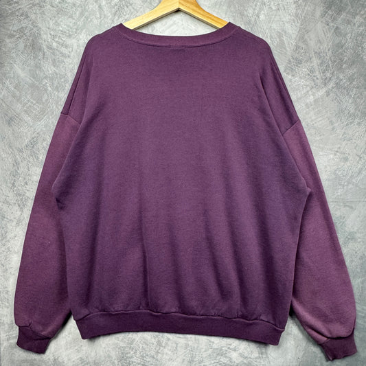 1995 Purple Oakland Raiders Crewneck Sweatshirt 4143