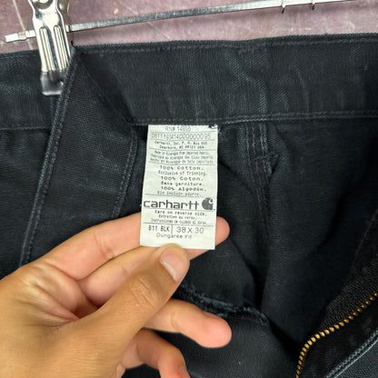 90s Black Carhartt Baggy Carpenter Work Shorts 37x11 2944