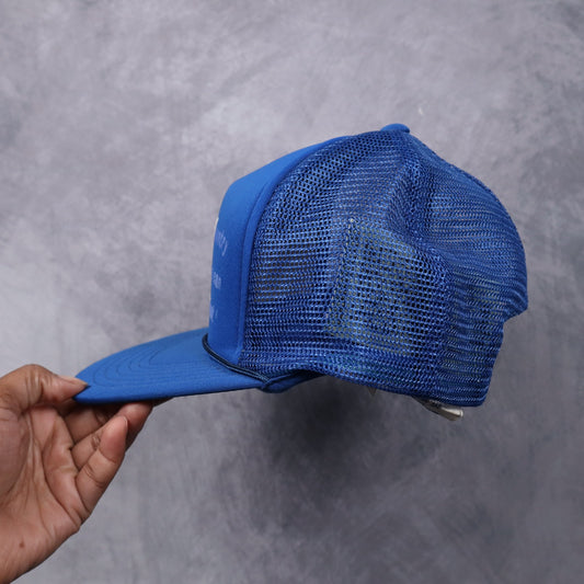 80s Blue Chevrolet Country Ford Rust Trucker Hat 7291