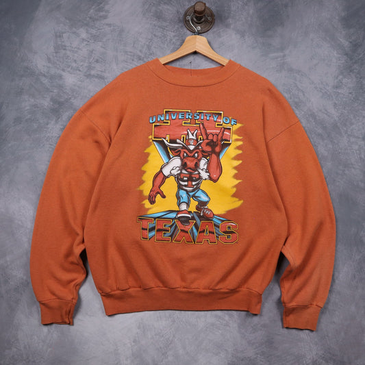 90s Orange University of Texas Longhorns Crewneck Sweatshirt 5715