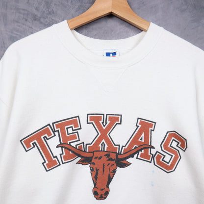 90s White Texas Longhorns Crewneck Sweatshirt 5724