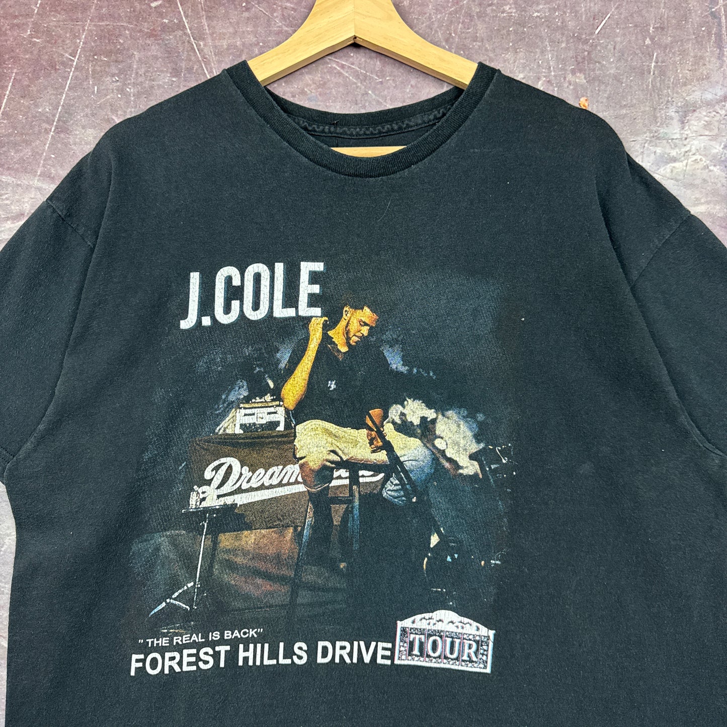 2015 Faded Black J Cole Forest Hills Drive Tour Graphic Shirt L 2948
