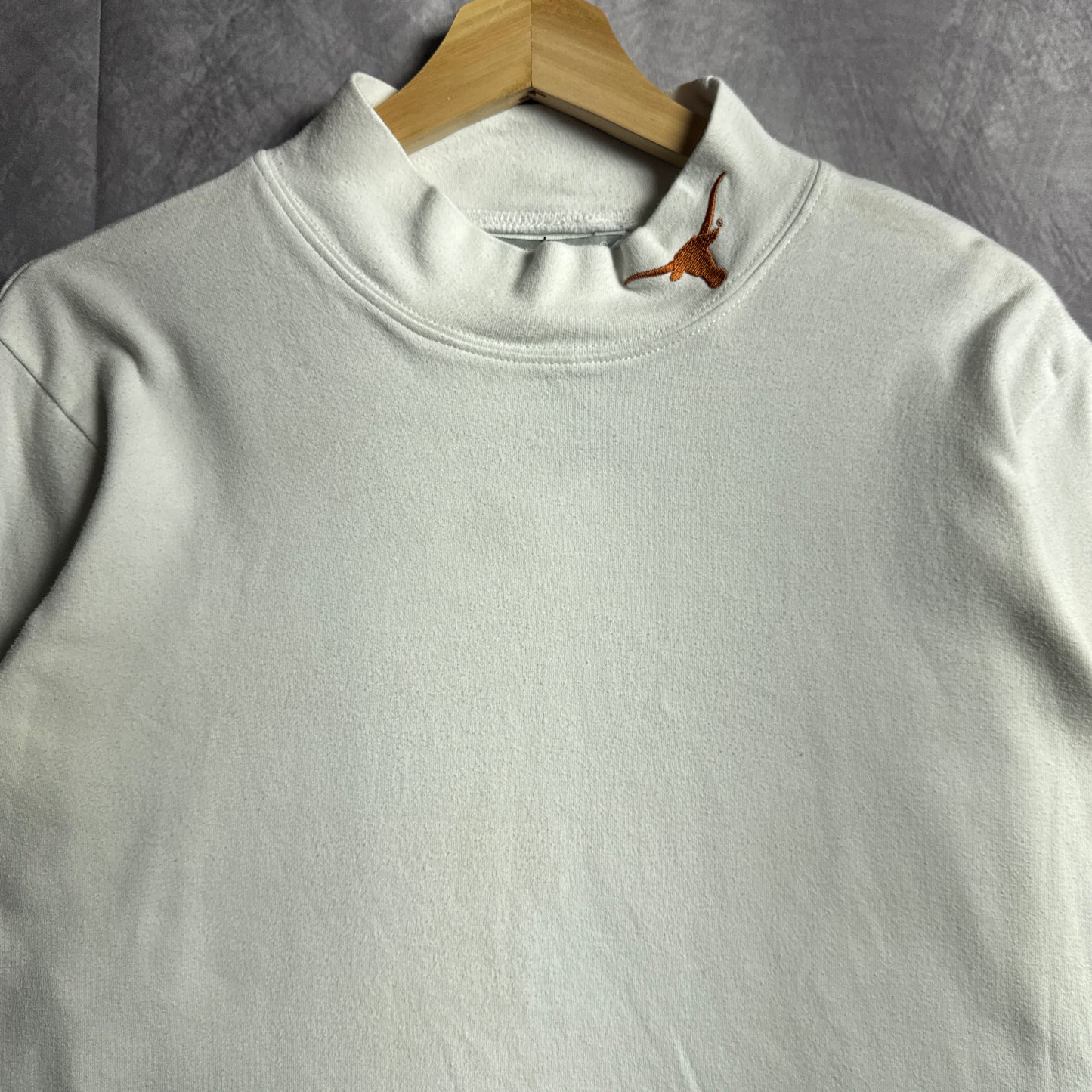 00s White Texas Longhorns Turtle Neck Long sleeve Shirt 4487